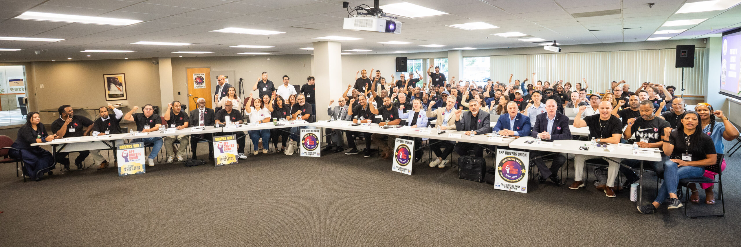 At the table with App Drivers Union Bargaining Committee 